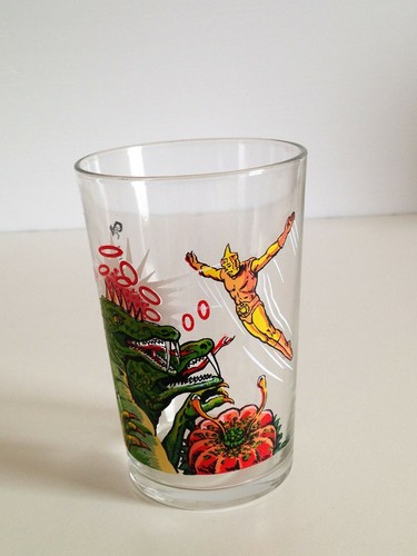 Verre moutarde vintage - verre,