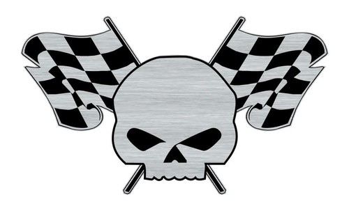 Logo adhésif gravé - , skull