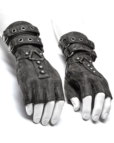 Gants sans doigts punk rave - gants,