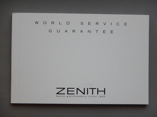 Zenith livret garantie - livret, 7