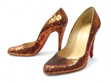 CHAUSSURES CHRISTIAN LOUBOUTIN PIGALLE A SEQUINS BRONZE 40.5 HEELS SHOES 575€
