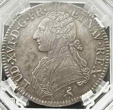 Louis XVI écu aux branches d'olivier 1790 Paris, Héron, SUP