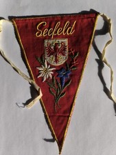 Fanion Ancien Seefeld Suisse Déco Vintage Bateau