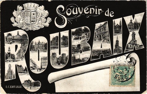 Cpa souvenir roubaix - de,
