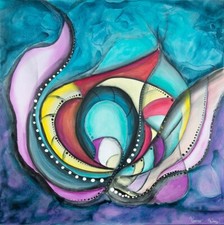 TABLEAU ABSTRAIT ACRYLIQUE /