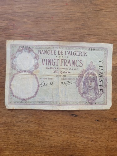 Algérie tunisie billet ancien - algérie,