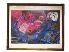 Cadre 60x40 neuf avec huile sur Canson « La symphonie du temps universel »