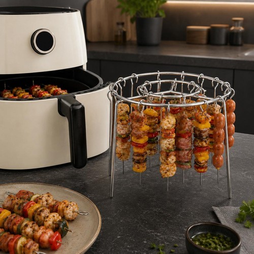 Support brochettes acier - brochettes,