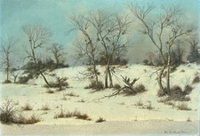Grande Huile Panneau Paysage Neige Fleuve Loire 50x73 Signé Drachkovitch Thomas