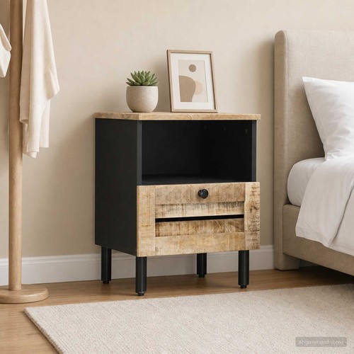 Table chevet naturel - de,