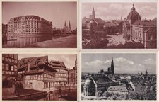 Lot de 4 cartes postales