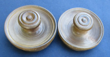 2 boutons rosaces bois ancien