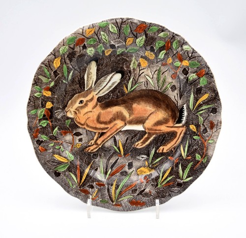 Assiette plate faïence - , de