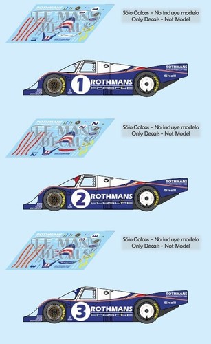 Decals porsche 956c mans - porsche, le