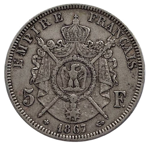 France francs 1867 - 5, 1867,