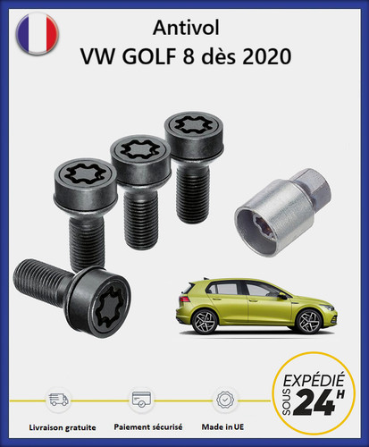 Ecrous antivol roues noir - roues,