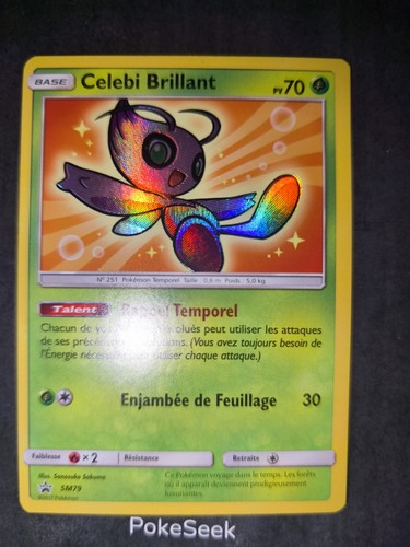 Carte pokémon celebi brillant - carte,