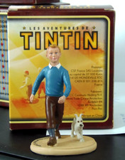 FIGURINE   TINTIN  ET  MILOU     COLLECTION CARREFOUR   TINTIN  EN BOITE