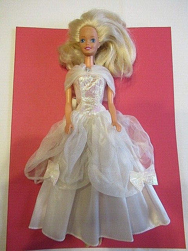 Barbie robe longue blanche - barbie,