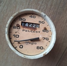 PEUGEOT VEGLIA ANCIEN COMPTEUR DE VITESSE 0 à 80 kmh KILOMETRIQUE CYCLOMOTEUR