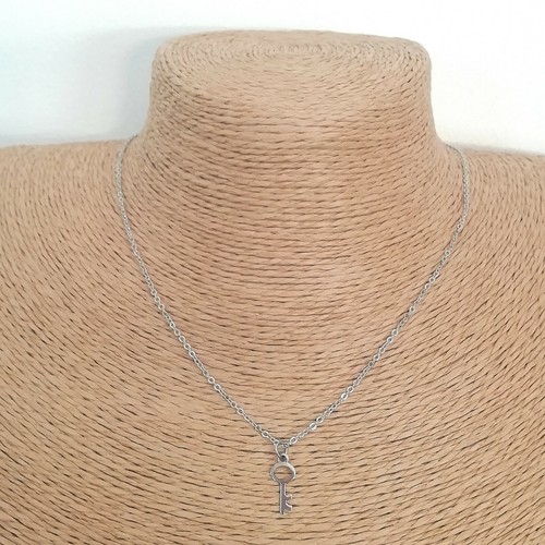 Collier chaine argente 6cm - collier, 40,6cm