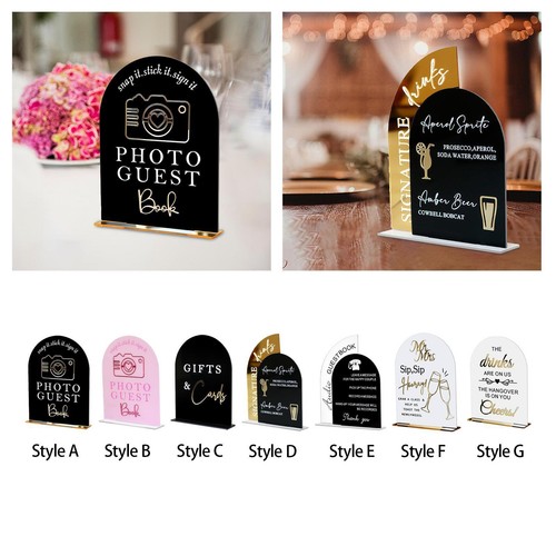 Acrylique mariage sign table - acrylique,