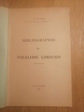 Bibliographie du folklore limousin | Mlle G. Brizard |