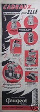 PUBLICITÉ PEUGEOT BATTEUR MALAXEUR MOULINS À CAFÉ ÉLECTRIQUES