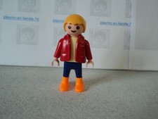 PLAYMOBIL vintage city life arrêt de bus enfant garçon du set 3778 de 1993