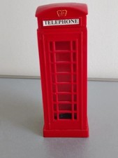 Tirelire cabine téléphonique anglaise en plastique rouge