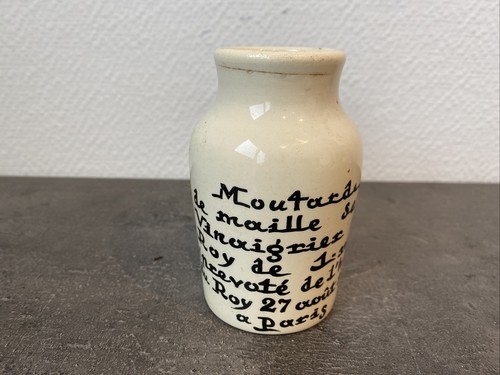 Ancien pot moutarde maille - a,