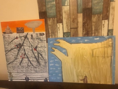 Diptyque lot 2 tableaux - diptyque,