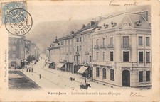 CPA 39 MOREZ JURA / LA GRANDE RUE ET LA CAISSE D'EPARGNE