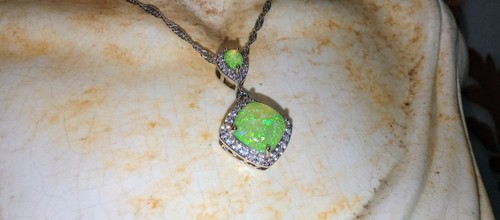 Collier avec pendentif - collier, opale