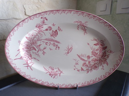 Grand plat ovale sarreguemines - plat,