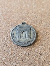 Vintage Collectable French Medal Medallion Paris Tour Eiffel Arc De Triomphe