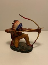 Indien à genoux qui tir à