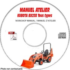 BX23S - Manuel Atelier CDROM KUBOTA Anglais Expédition - --, Support - CD-ROM -