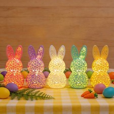 Lampe lapin de Pâques décor