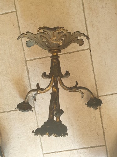 Lustre bronze ancien 1900 4 - a,