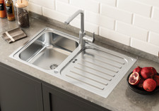 Acier Inox Évier Encastré Évier de Cuisine Évier 86 X 50 CM respekta