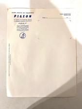 Ancienne Facture vierge établissement Charles Pigeon Lampe