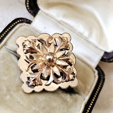 Broche Xixe Napoléon III Plaqué Or Rose 27x27mm