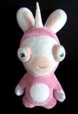 88/1 DOUDOU PELUCHE GIPSY LAPIN CRETIN déguisé LICORNE rose mauve blanc 25c TTBE
