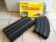 lot de 10 rails auto rallye circuit FLEISCHMANN 5x 3100 + 5x 3111 + EMBALLAGE  2