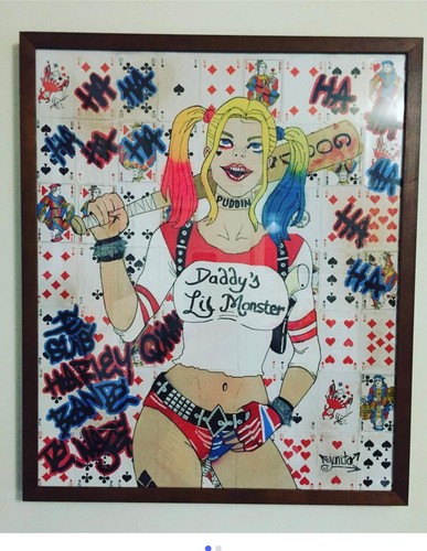 Toile street art harley quinn - harley,