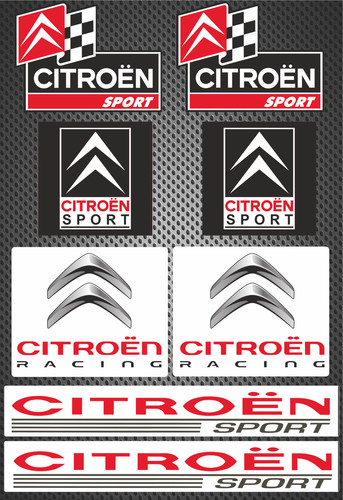 Citroen racing sticker set - citroen,