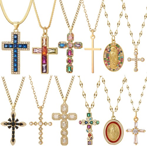 Collier croix jésus acier - collier,