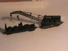 wagon plat + grue HO LIMA