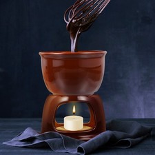 1 ensemble de Pot à fondue en céramique pour Fondue au fromage, poêle à chocolat